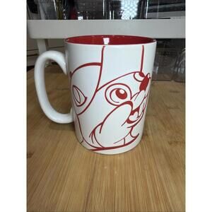 Buc-ees Beaver Large Coffee Mug 16oz White & Red *